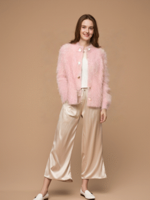 جاكيت ستاتي صوف - ريش شديد النعومة